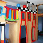 Spielhaus mit zweiter Ebene aus Birke Multiplex, lackiert  Bild 3